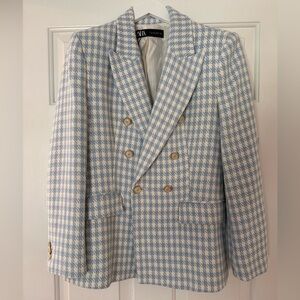 Zara Houndstooth Blazer